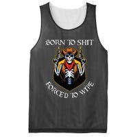 Born To Shit Forced To Wipe Funny Meme Mesh Reversible Basketball Jersey Tank