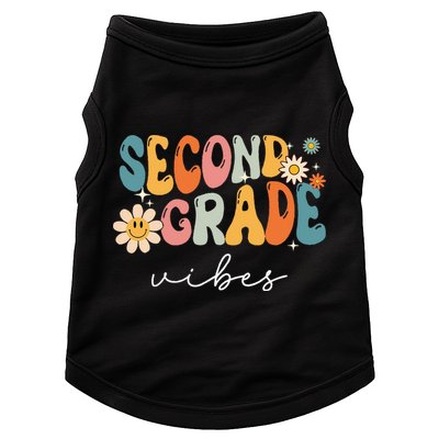 Back To School Second Grade Vibes Retro Teacher Doggie Tank