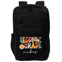 Back To School Second Grade Vibes Retro Teacher Impact Tech Backpack