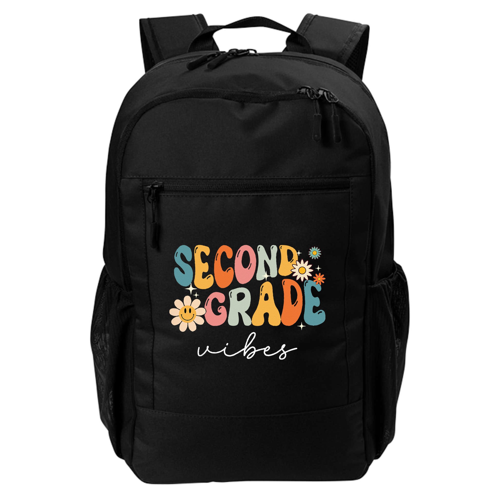 Back To School Second Grade Vibes Retro Teacher Backpack