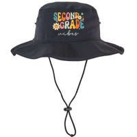Back To School Second Grade Vibes Retro Teacher Bucket Hat