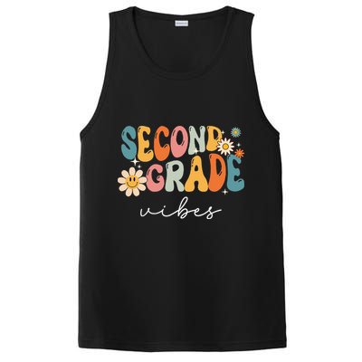 Back To School Second Grade Vibes Retro Teacher PosiCharge Competitor Tank