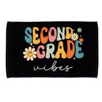 Back To School Second Grade Vibes Retro Teacher Microfiber Hand Towel