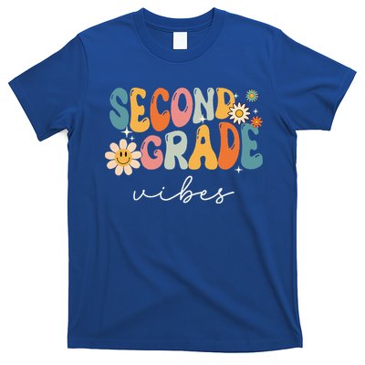 Back To School Second Grade Vibes Retro Teacher T-Shirt