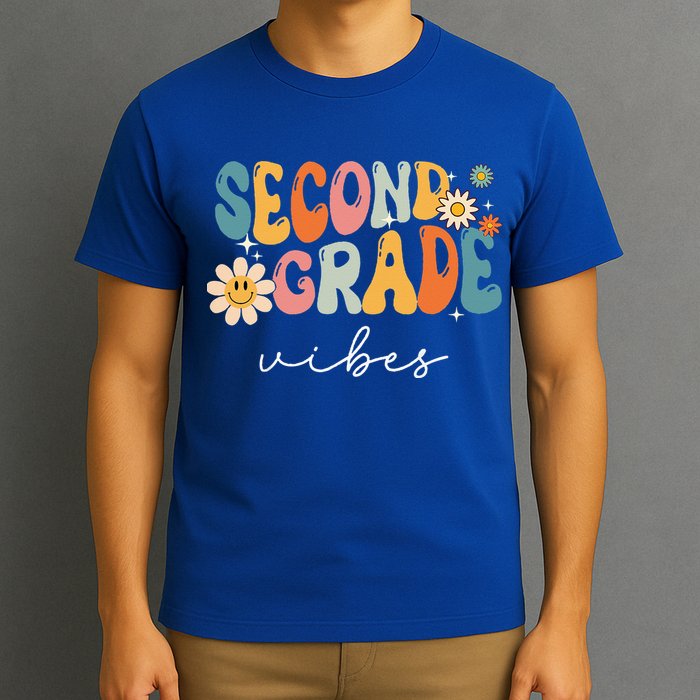 Back To School Second Grade Vibes Retro Teacher T-Shirt