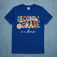 Back To School Second Grade Vibes Retro Teacher T-Shirt