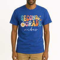 Back To School Second Grade Vibes Retro Teacher Tall T-Shirt