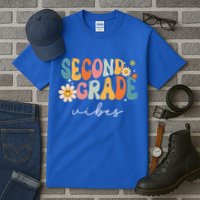 Back To School Second Grade Vibes Retro Teacher Tall T-Shirt