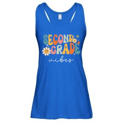 Back To School Second Grade Vibes Retro Teacher Ladies Essential Flowy Tank