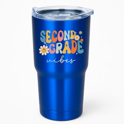 Back To School Second Grade Vibes Retro Teacher Tumbler