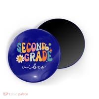 Back To School Second Grade Vibes Retro Teacher Magnet