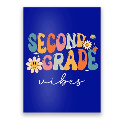 Back To School Second Grade Vibes Retro Teacher Poster