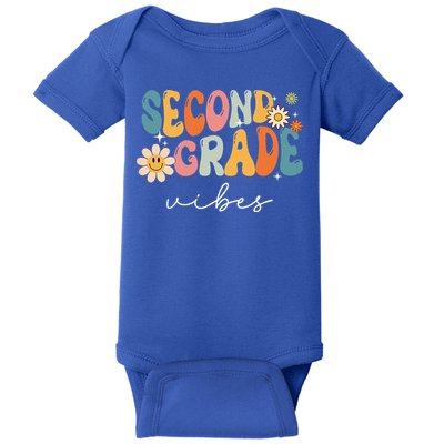 Back To School Second Grade Vibes Retro Teacher Baby Bodysuit