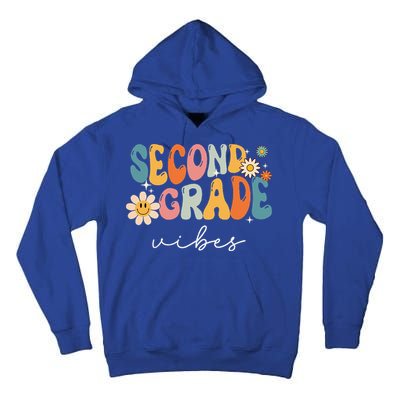 Back To School Second Grade Vibes Retro Teacher Tall Hoodie
