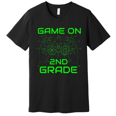 Back To School Game On 2nd Grade Funny Gamer Premium T-Shirt