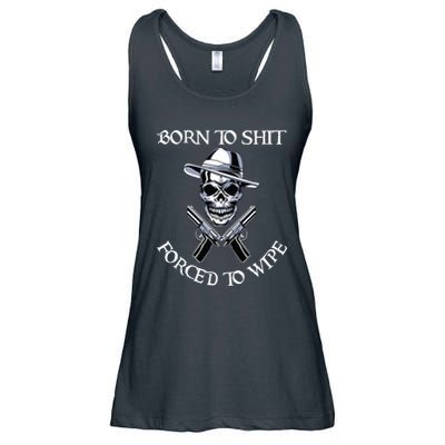 Born To Shit Forced To Wipe Ladies Essential Flowy Tank