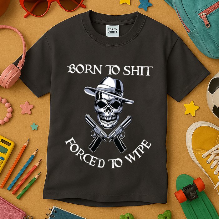 Born To Shit Forced To Wipe Kids T-Shirt