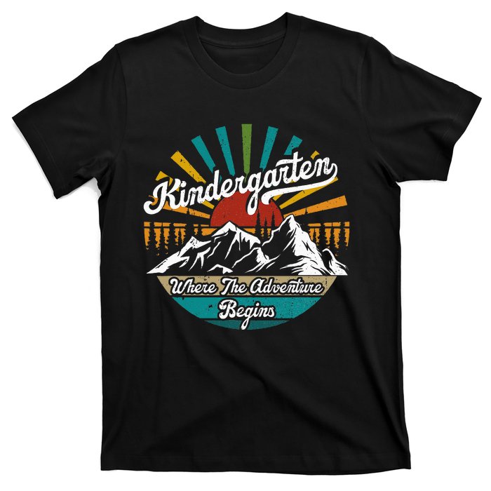 Back To School Kindergarten Where Adventure Begins T-Shirt