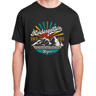 Back To School Kindergarten Where Adventure Begins Adult ChromaSoft Performance T-Shirt