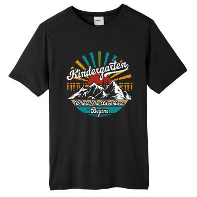 Back To School Kindergarten Where Adventure Begins Tall Fusion ChromaSoft Performance T-Shirt