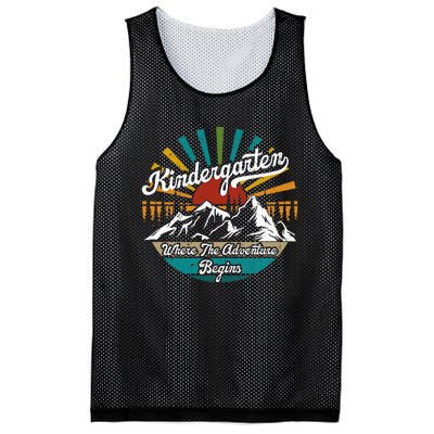 Back To School Kindergarten Where Adventure Begins Mesh Reversible Basketball Jersey Tank