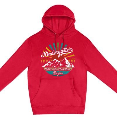 Back To School Kindergarten Where Adventure Begins Premium Pullover Hoodie