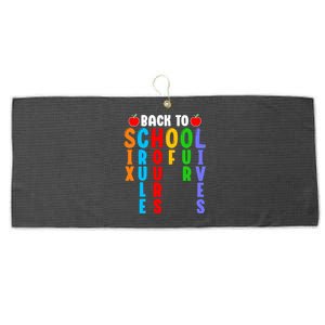 Back To School Six Crule Hours Of Our Lives Teacher Large Microfiber Waffle Golf Towel