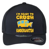 Back To School First Day Of Kindergarten School Bus Funny Flexfit Unipanel Trucker Cap