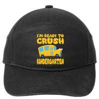 Back To School First Day Of Kindergarten School Bus Funny 7-Panel Snapback Hat