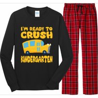 Back To School First Day Of Kindergarten School Bus Funny Long Sleeve Pajama Set