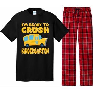 Back To School First Day Of Kindergarten School Bus Funny Pajama Set