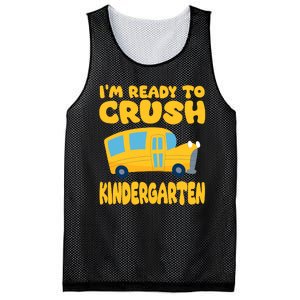 Back To School First Day Of Kindergarten School Bus Funny Mesh Reversible Basketball Jersey Tank