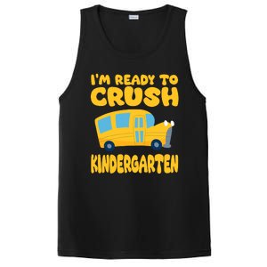 Back To School First Day Of Kindergarten School Bus Funny PosiCharge Competitor Tank