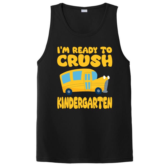 Back To School First Day Of Kindergarten School Bus Funny PosiCharge Competitor Tank