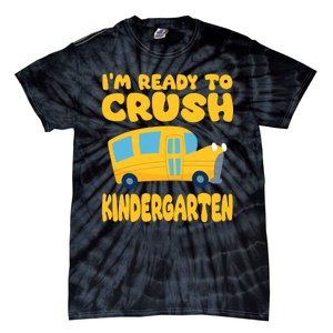 Back To School First Day Of Kindergarten School Bus Funny Tie-Dye T-Shirt