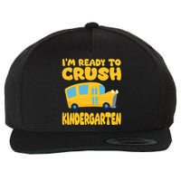 Back To School First Day Of Kindergarten School Bus Funny Wool Snapback Cap