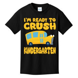 Back To School First Day Of Kindergarten School Bus Funny Kids T-Shirt