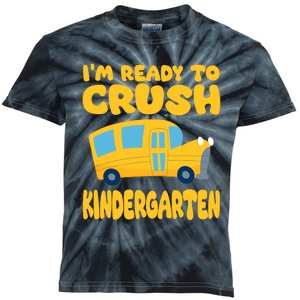 Back To School First Day Of Kindergarten School Bus Funny Kids Tie-Dye T-Shirt