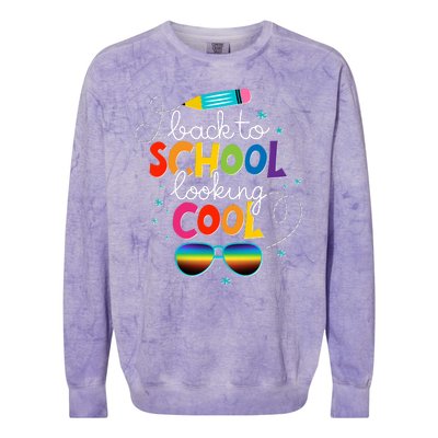 Back To School Looking Cool Colorblast Crewneck Sweatshirt