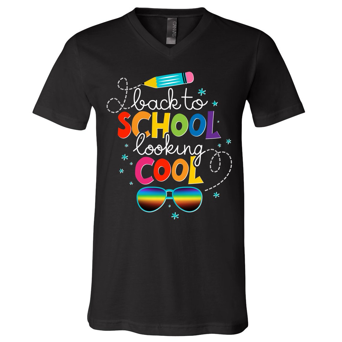 Back To School Looking Cool V-Neck T-Shirt