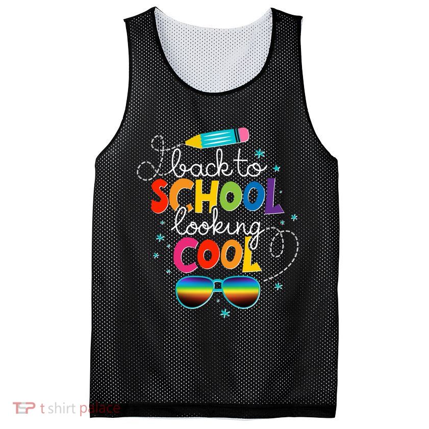 Back To School Looking Cool Mesh Reversible Basketball Jersey Tank