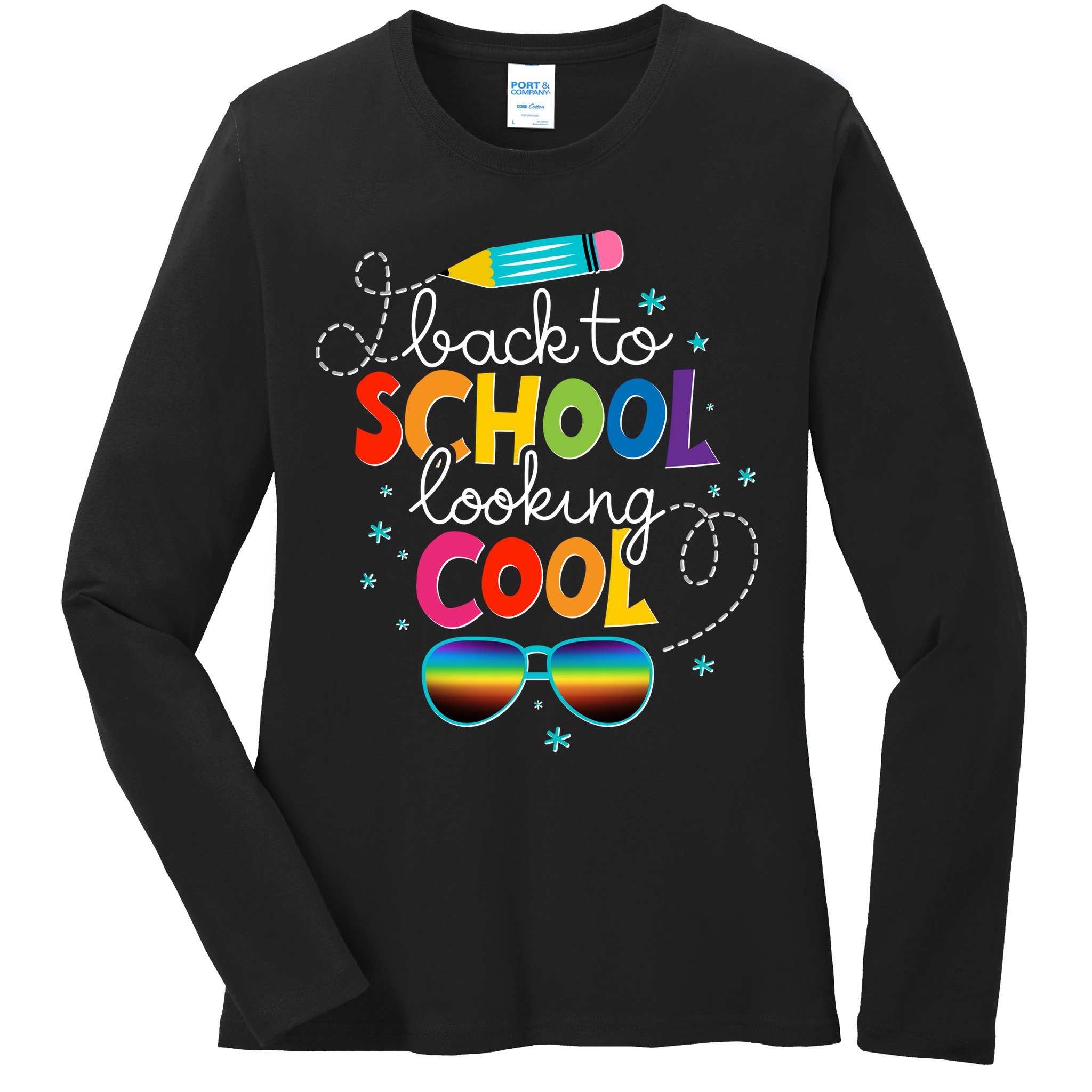 Back To School Looking Cool Ladies Long Sleeve Shirt