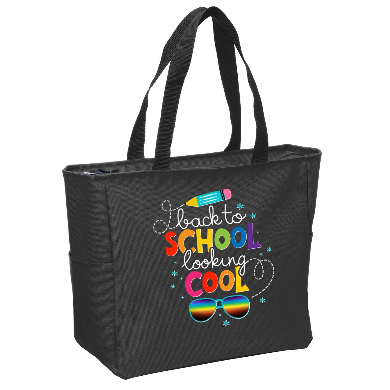 Back To School Looking Cool Zip Tote Bag