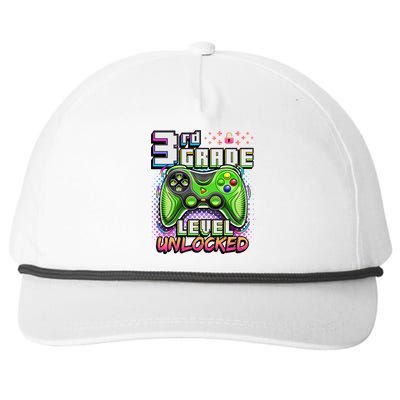 Back To School 3rd Grade Gamer First Day School Level Snapback Five-Panel Rope Hat