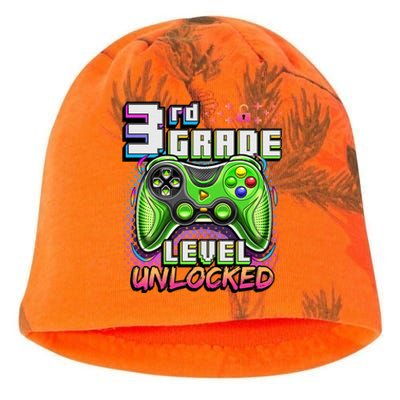 Back To School 3rd Grade Gamer First Day School Level Kati - Camo Knit Beanie