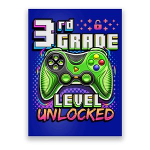 Back To School 3rd Grade Gamer First Day School Level Poster