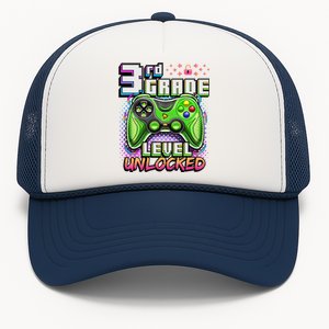 Back To School 3rd Grade Gamer First Day School Level Trucker Hat