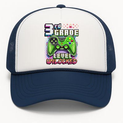 Back To School 3rd Grade Gamer First Day School Level Trucker Hat