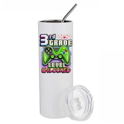 Back To School 3rd Grade Gamer First Day School Level Stainless Steel Tumbler