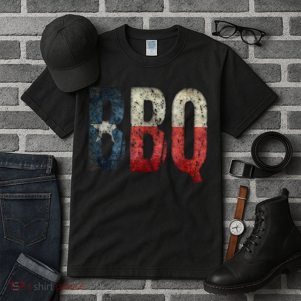 BBQ Texas State Flag Barbecue Tall T-Shirt
